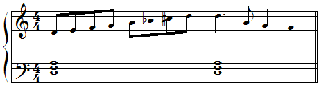 melody-on-Dm-scale-notes